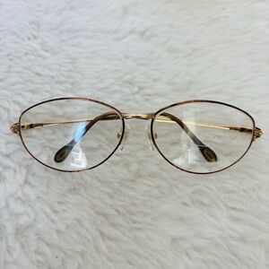 Safilo Emozioni Brown Tortoise/Gold Oval Glasses Frame Only